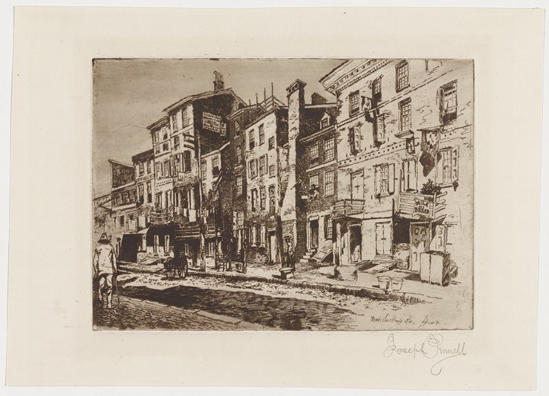 Sauerkraut Row, Joseph Pennell, 1881