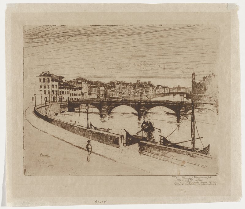 The Arno at Pisa, Joseph Pennell, 1883