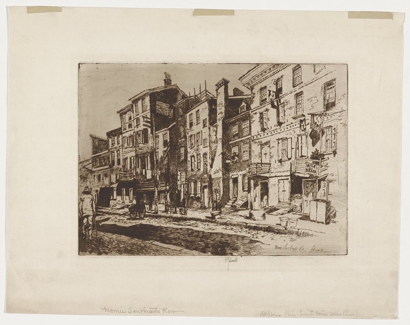 Sauerkraut Row, Joseph Pennell, 1881