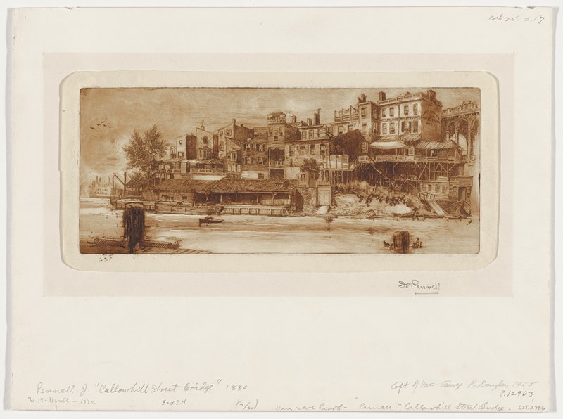 Callowhill Street Bridge, Joseph Pennell, 1880