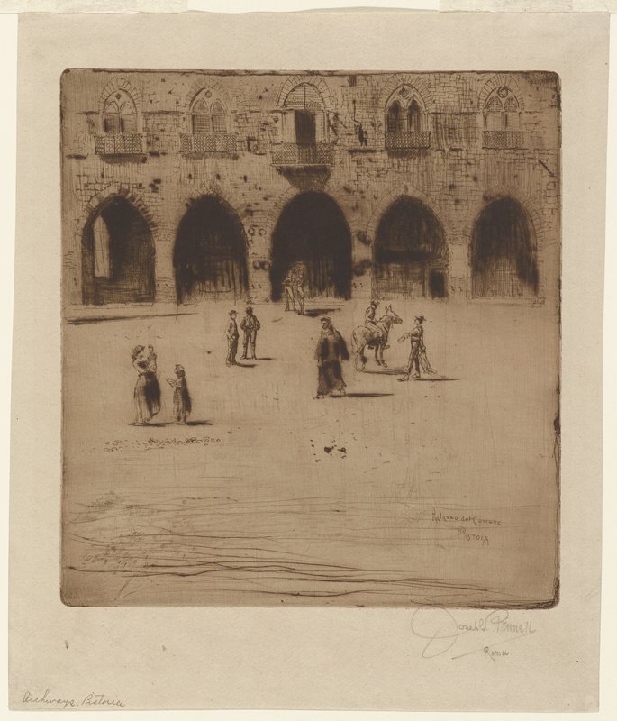 Archways, Pistoia, Joseph Pennell, 1883