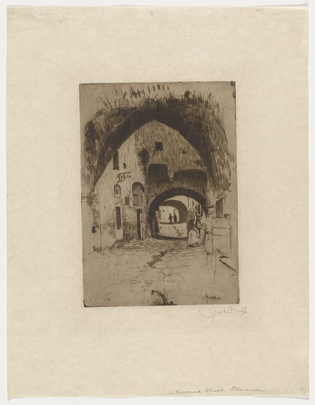 Covered Street, Florence, Joseph Pennell, 1883