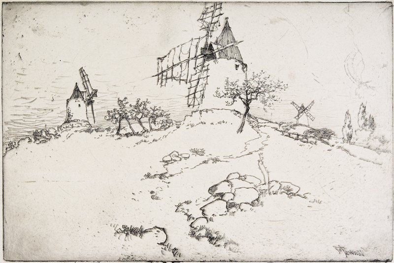 Daudet's Mill, Joseph Pennell, 1893