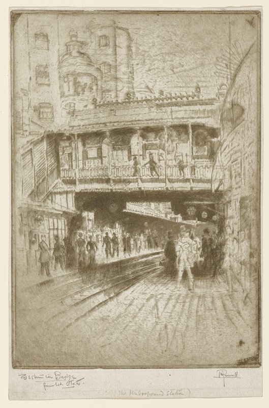 Westminster Bridge Station (Underground), Joseph Pennell, 1890