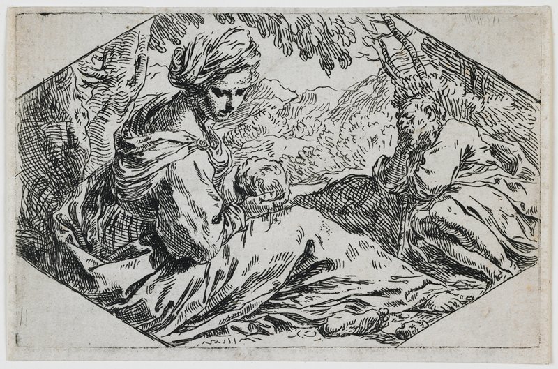 The Rest on the Flight into Egypt, Simone Cantarini, early 1640s