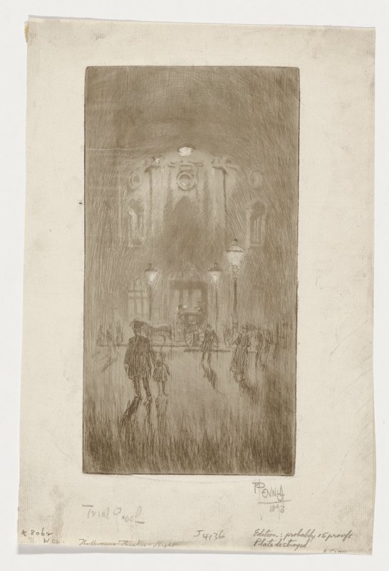 Avenue Theater, Joseph Pennell, 1886