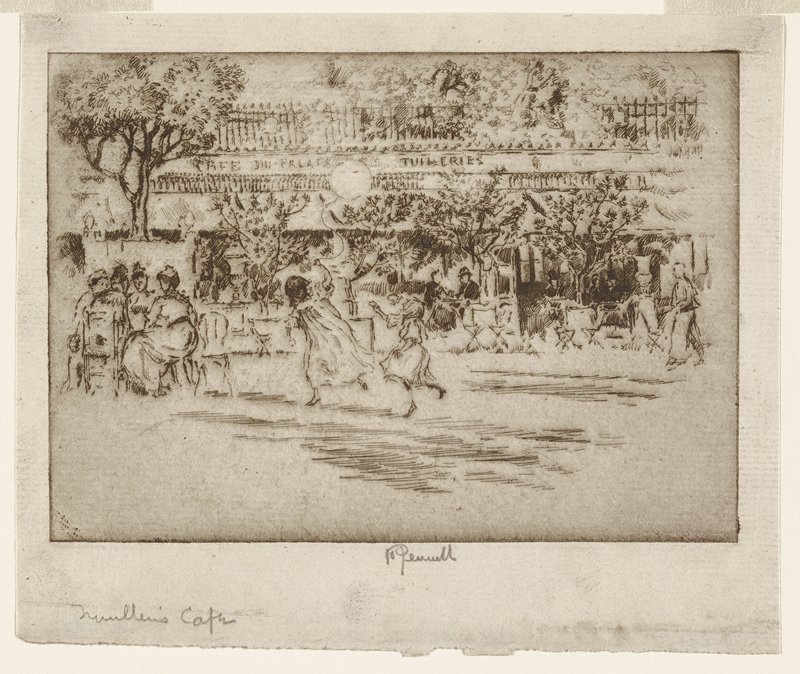 Café Tuilleries, Joseph Pennell, 1893