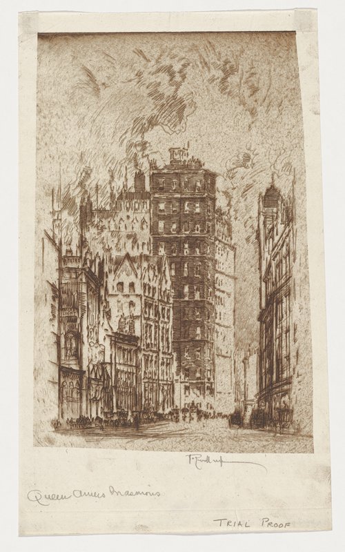Queen Anne's Mansions, Joseph Pennell, 1903