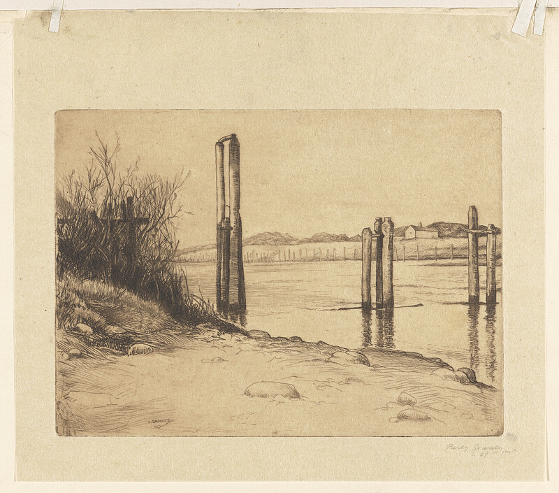 Lumber Piles on the Mississippi, Percy A. Grassby, 1909