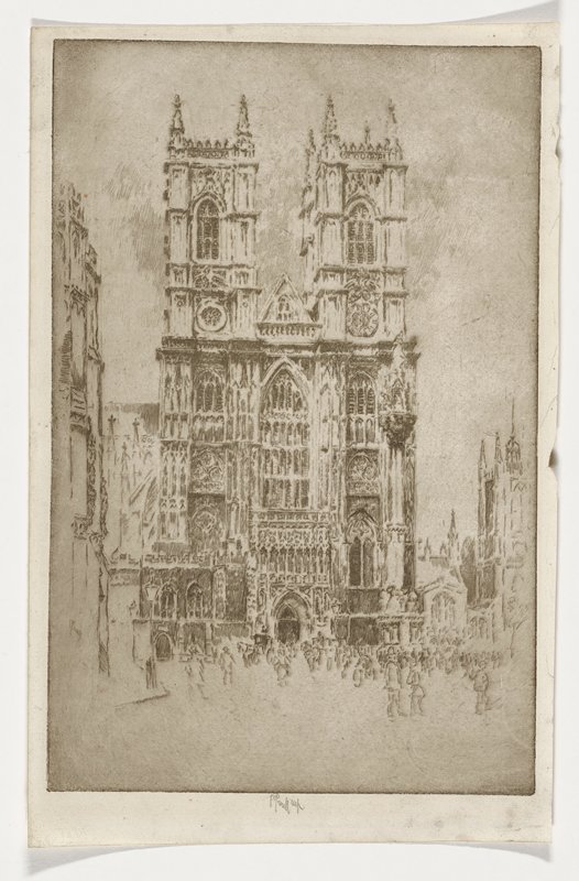 West Front, Wesminster Abbey, Joseph Pennell, 1903