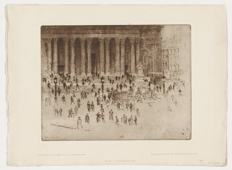 St. Paul's Pavement, Joseph Pennell, 1905