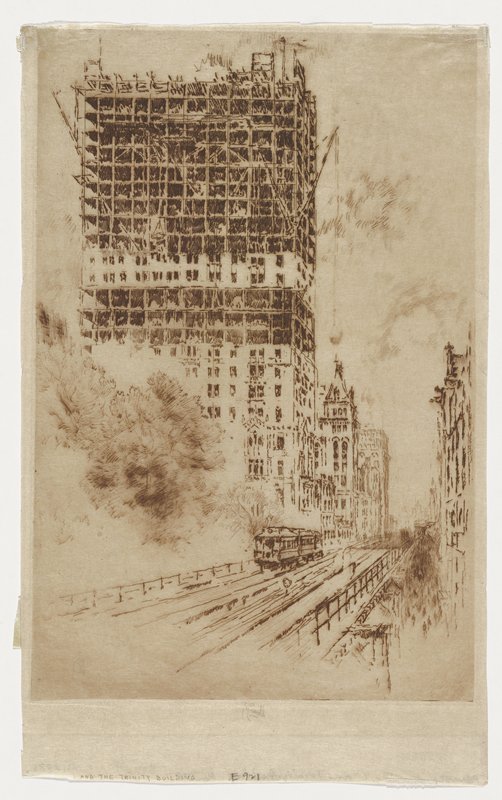 The L and Trinity Building, Joseph Pennell, 1904