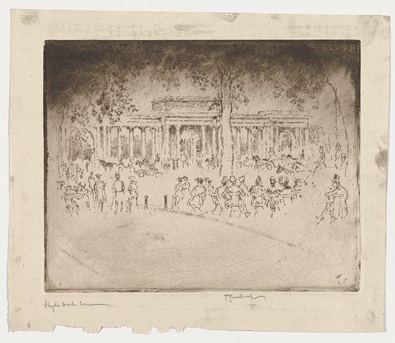 In Hyde Park, Joseph Pennell, 1904