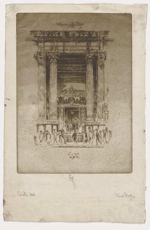 Exeter Hall, Joseph Pennell, 1905