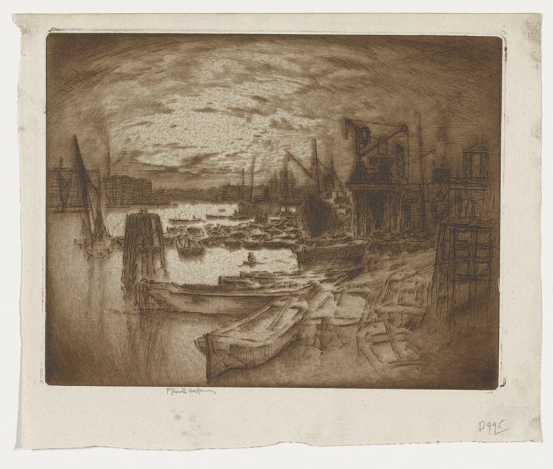 The Dock Head, Joseph Pennell, 19th century