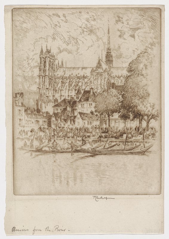 Amiens from the River, Joseph Pennell, 1907