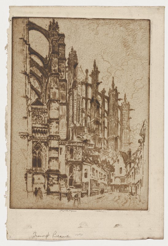 Buttresses, Beauvais, Joseph Pennell, 1907
