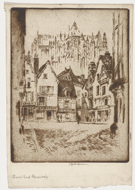 East End, Beauvais, Joseph Pennell, 1907