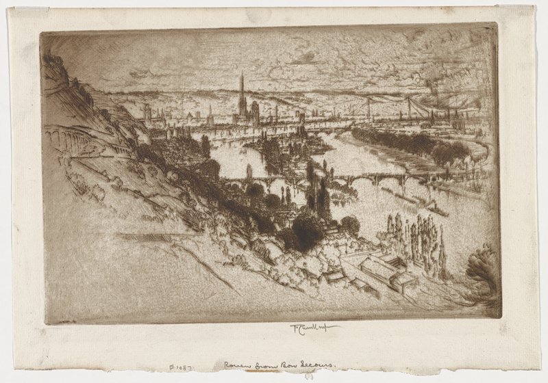 Rouen, from Bon Secours, Joseph Pennell, 1907