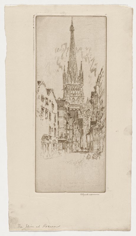 La Flêche, Rouen, Joseph Pennell, 1907