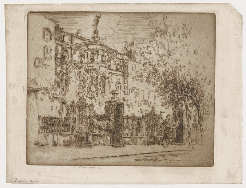 Rosetti's House, Joseph Pennell, 1906