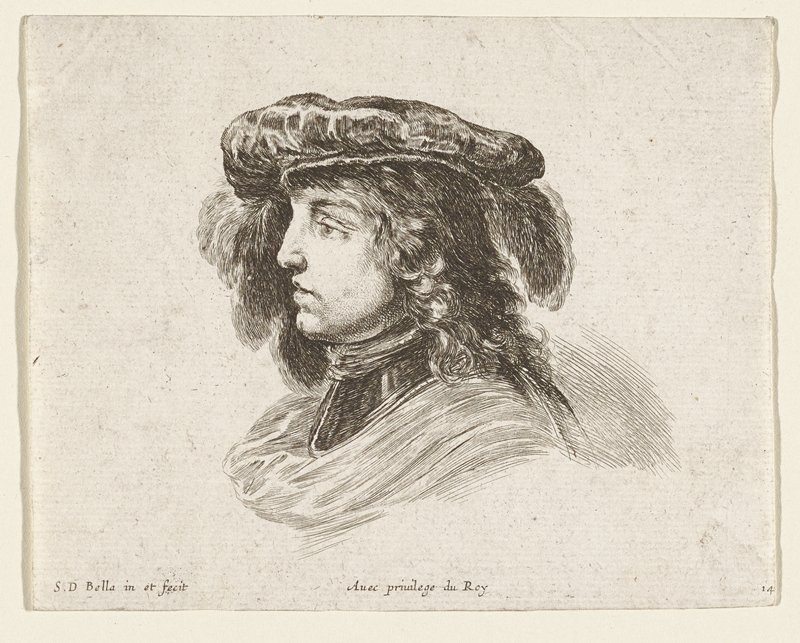 Profile to Left, Stefano della Bella, 17th century