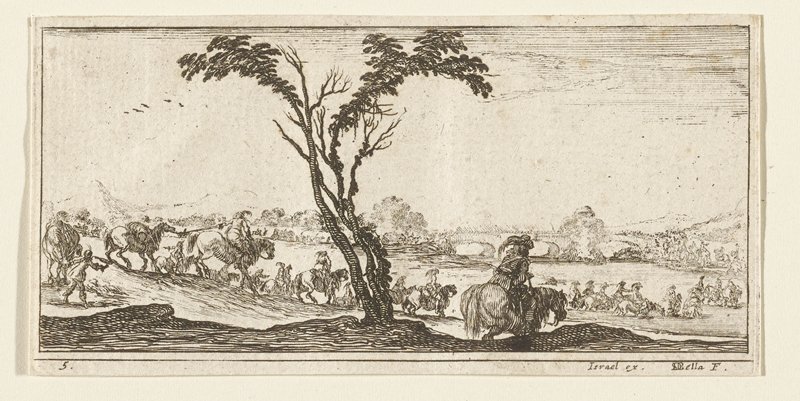 Plate 5, Stefano della Bella, 17th century