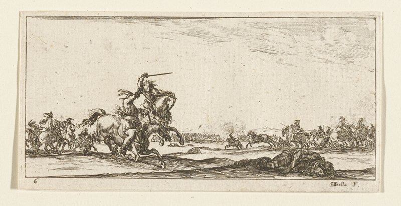 Plate 6, Stefano della Bella, 17th century