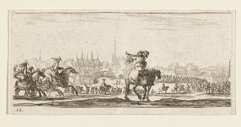 Plate 12, Stefano della Bella, 17th century