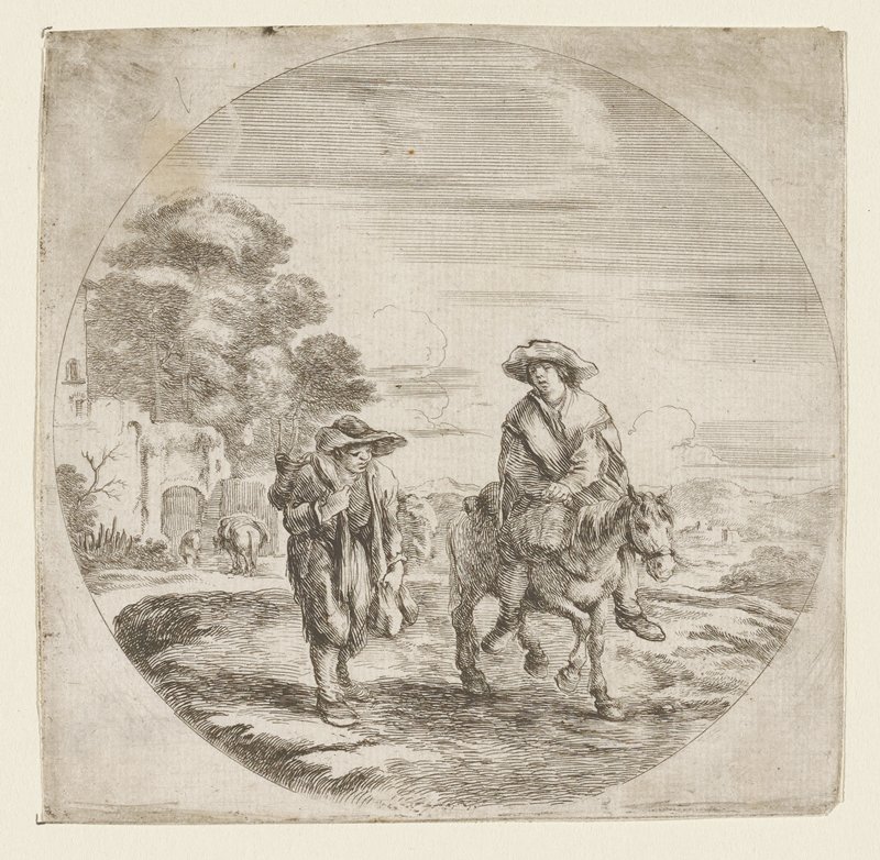 Peasant on Horseback, Stefano della Bella, 1656