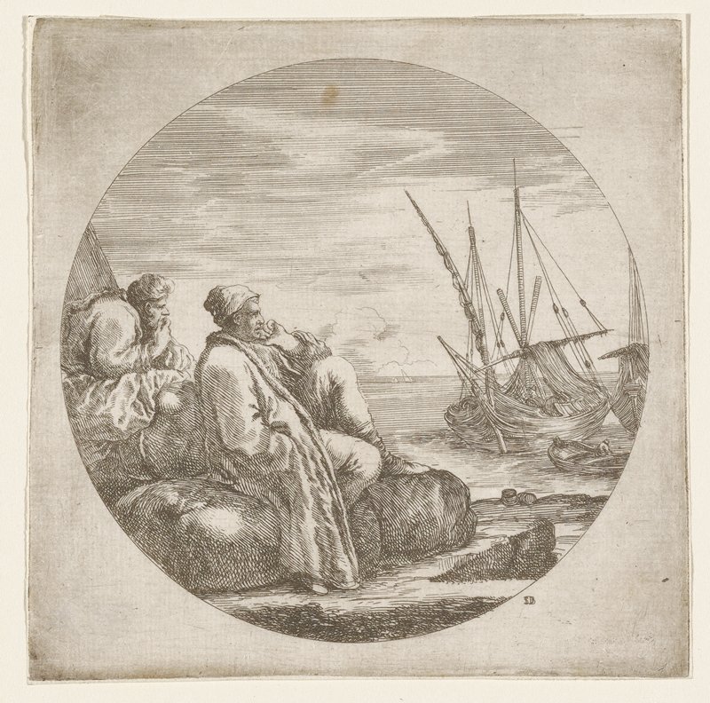 The Two Turkish Merchants, Stefano della Bella, 17th century
