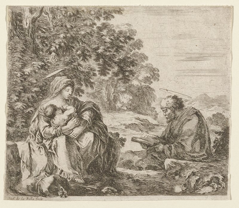 Rest on the Flight into Egypt, Stefano della Bella, 1641
