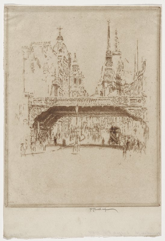 Ludgate Hill, Joseph Pennell, 1906