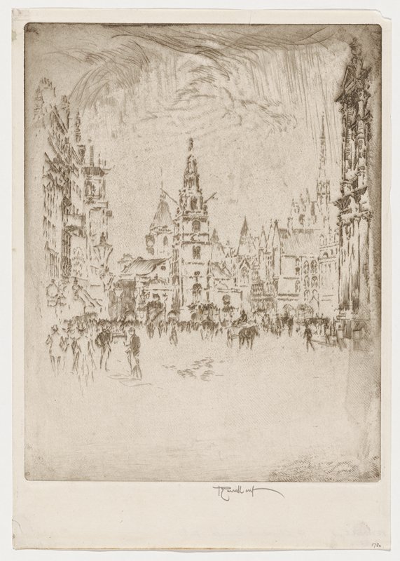St. Clement Danes, Joseph Pennell, 1906