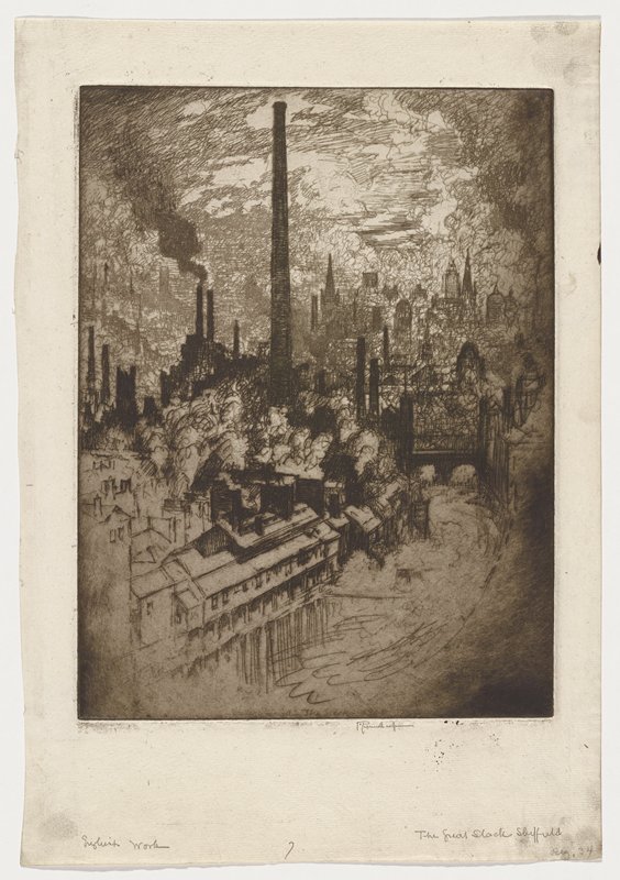 The Great Stack, Sheffield, Joseph Pennell, 1909