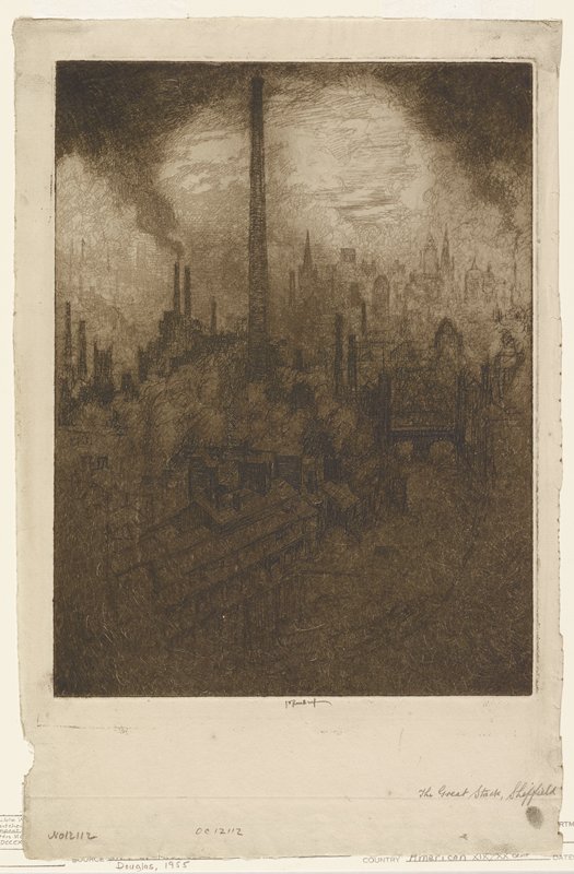 The Great Stack, Sheffield, Joseph Pennell, 1909