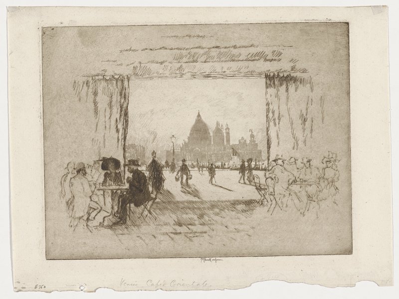 Café Orientale, Venice, Joseph Pennell, 1911