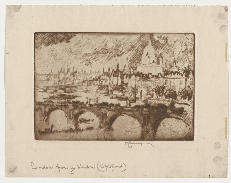 Waterloo Bridge, Joseph Pennell, c. 1915–18