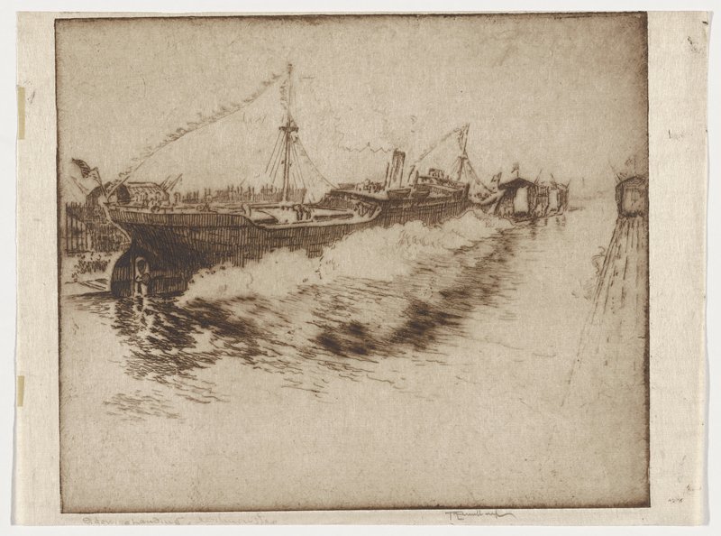 The Sidewise Launch, Joseph Pennell, 1919