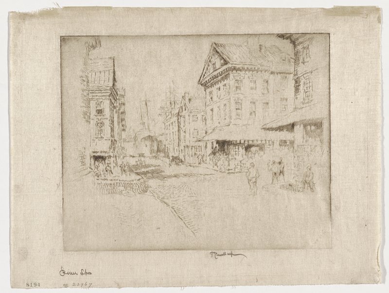 Second and Pine Streets, Philadelphia, Joseph Pennell, 1920