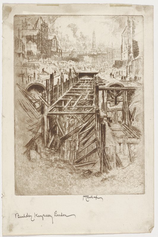 Subway Excavation, Joseph Pennell, 1920
