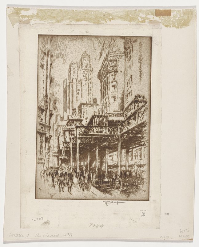 The Elevated, Joseph Pennell, 1921