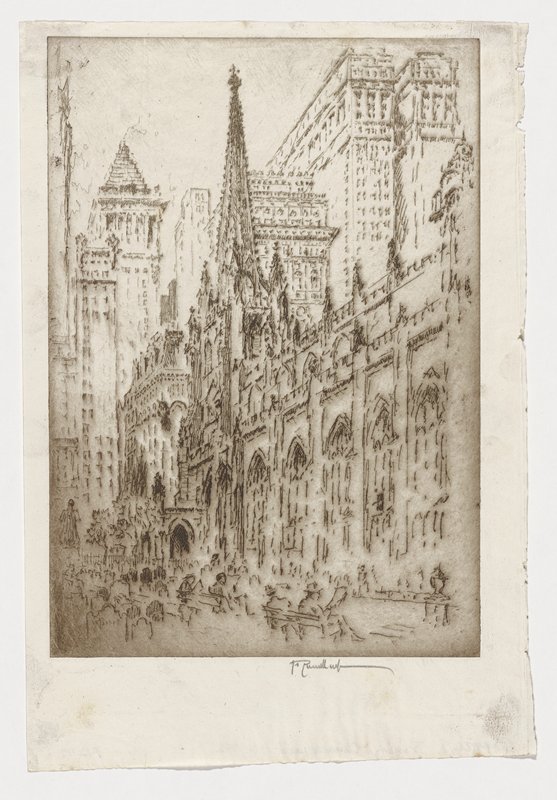 Trinity Churchyard, Joseph Pennell, 1921