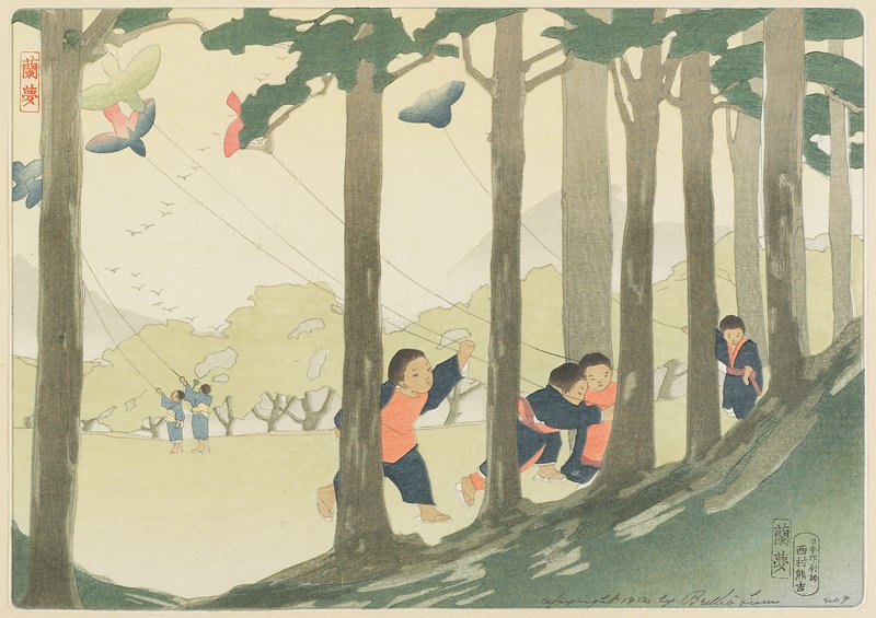 Boys and Kites, Bertha Lum, 1912