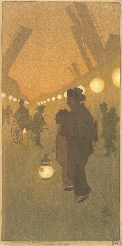 Theatre Street, Yokohama, Bertha Lum, 1909
