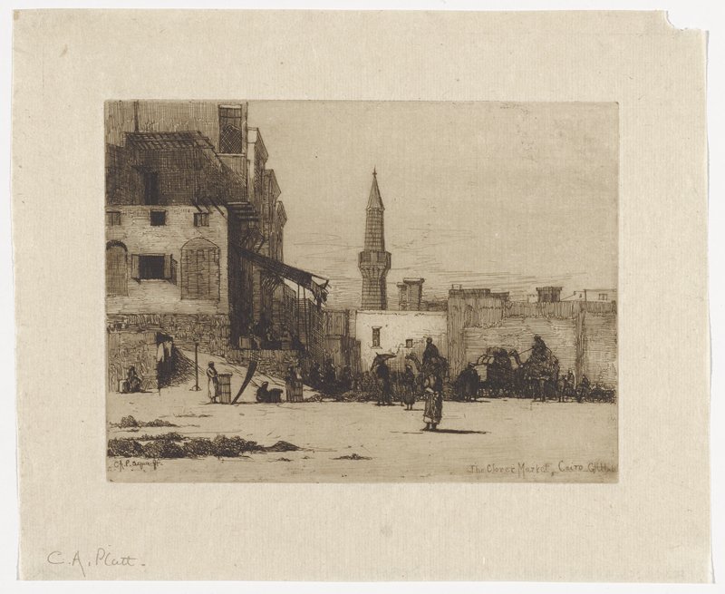 Clover Market, Cairo, Charles Adams Platt, 19th century
