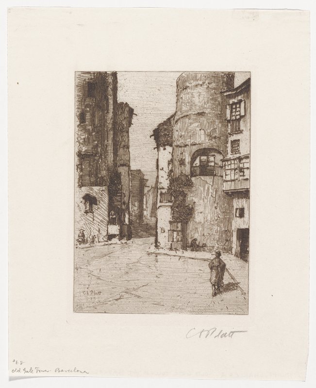 Old Gate Tower, Barcelona, Charles Adams Platt, 1885