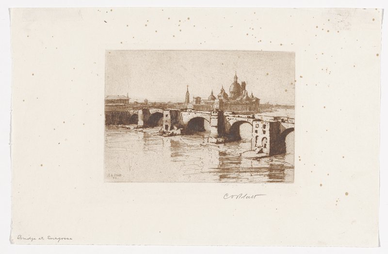 Bridge at Saragossa, Charles Adams Platt, 19th century