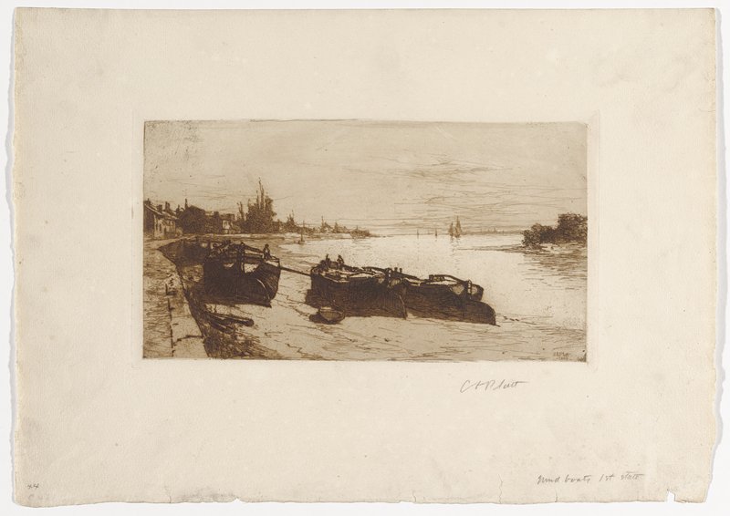 Mud Boats on the Thames, Charles Adams Platt, 1883