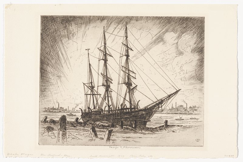 Whaler Morgan, New Bedford, Mass, George Taylor Plowman, 19th century